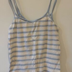 Brandy Melville White and Blue Striped Cami